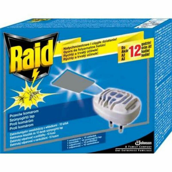 Raid elektrický hubič hmyzu 1+10 porovnat ceny