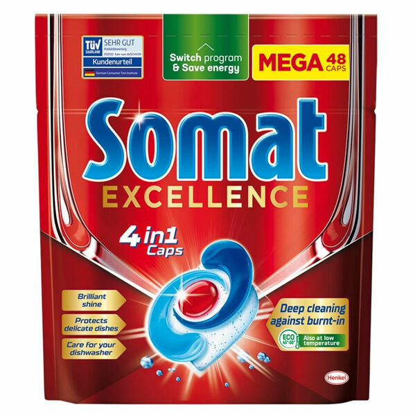 SOMAT Tablety do myčky Excellence Mega 48 kusů porovnat ceny