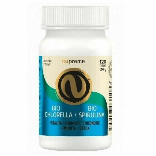 NUPREME BIO Chlorella + Spirulina 120 tablet porovnat ceny