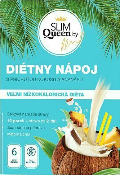 SLIM Queen Dietní nápoj, ananas a kokos 12 x 32 g porovnat ceny