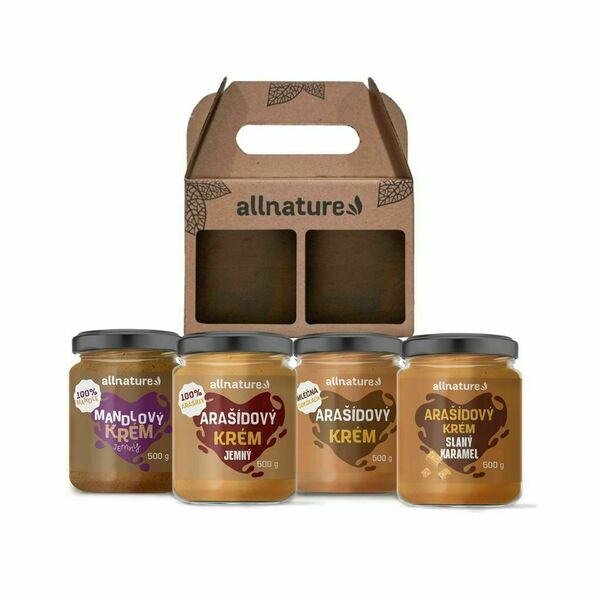 Allnature Arašídový krém dárkový balíček mix 4 ks porovnat ceny