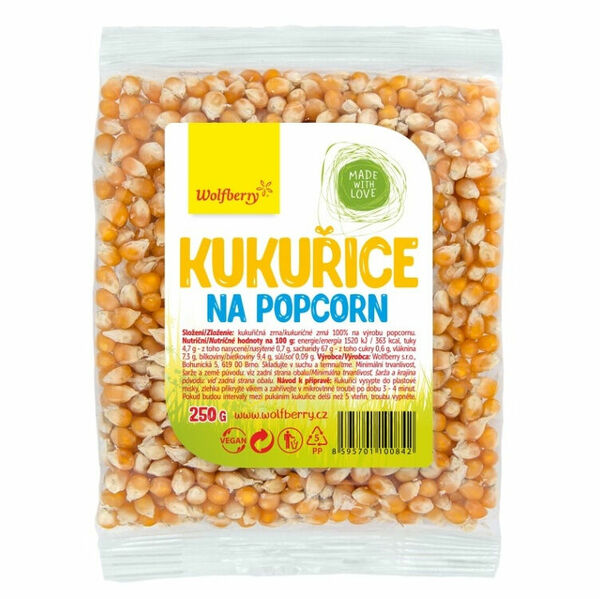 WOLFBERRY Kukuřice na popcorn 250 g porovnat ceny