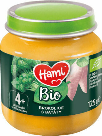 Hami BIO zeleninový příkrm Brokolice s batáty 125g, 4+ porovnat ceny