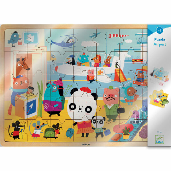 Djeco Dřevěné puzzle Letiště porovnat ceny