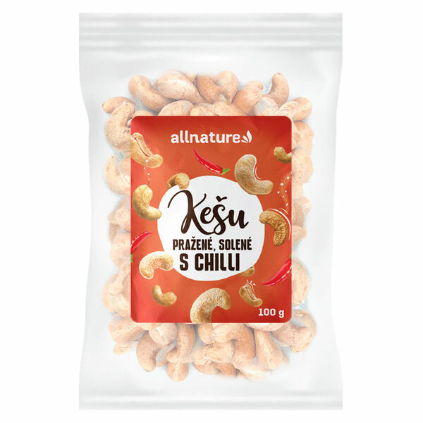 Allnature Kešu ořechy pražené solené s chilli 100 g porovnat ceny
