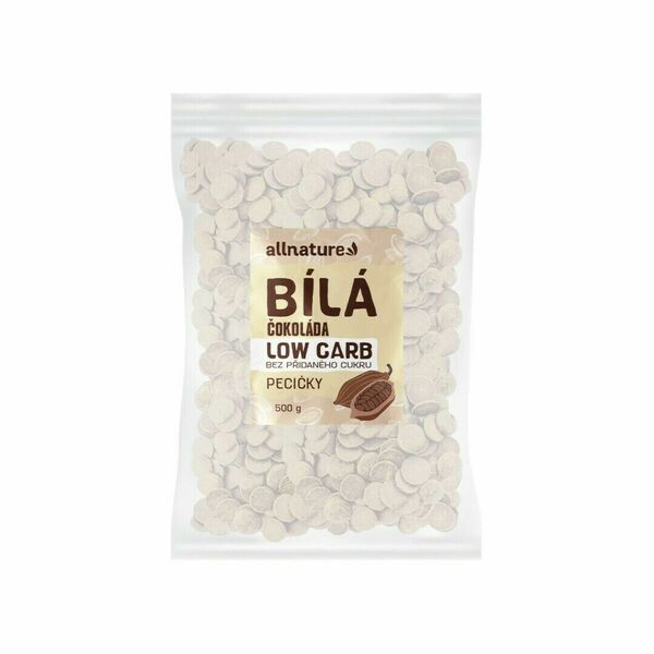 Allnature LOW CARB Čokoláda bílá pecičky 500g porovnat ceny