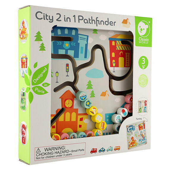 TEDDIES Vkládačka labyrint Město 2v1 dřevěný porovnat ceny