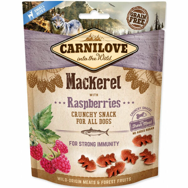 CARNILOVE Dog Crunchy Snack Mackerel&Raspberries 200g porovnat ceny