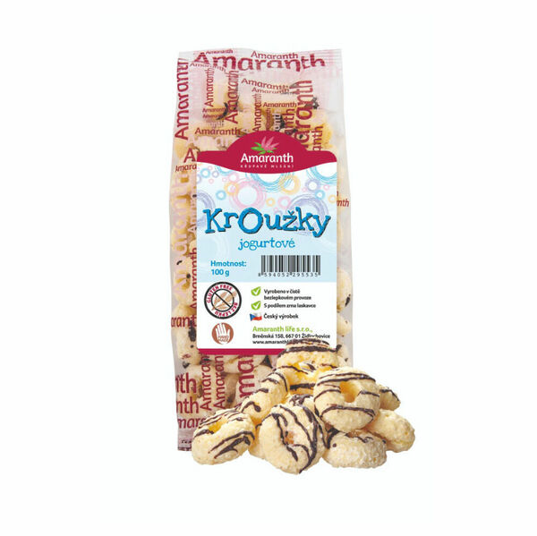 AMARANTH Kroužky jogurtové 100 g porovnání ceny