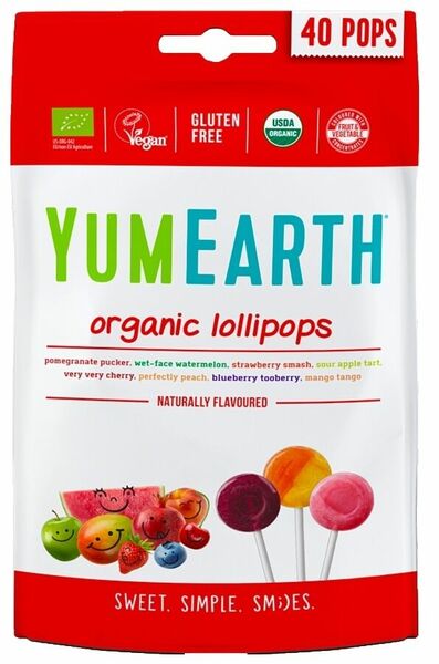 YumEarth BIO Ovocná lízátka Mix 8 příchutí 40ks porovnat ceny