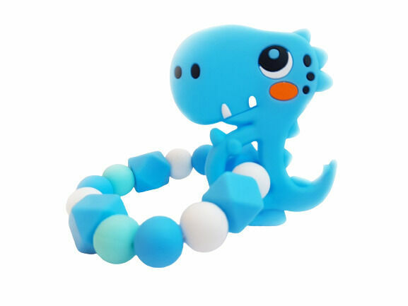 KidPro Silikonové kousátko Dino modrý porovnat ceny