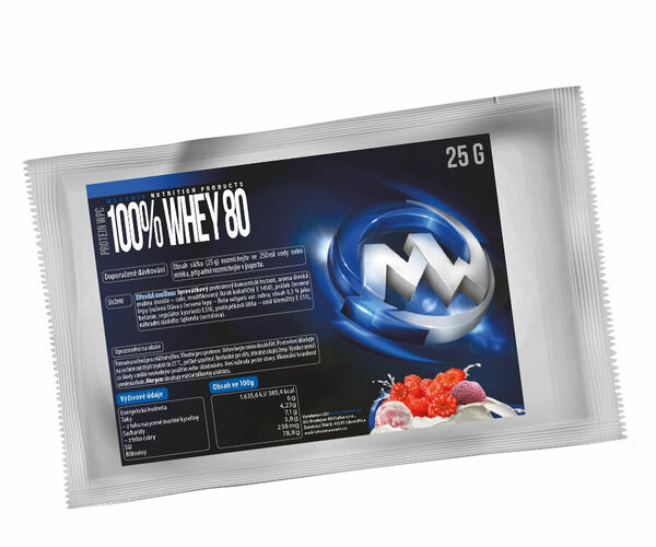 MAXXWIN 100% WHEY 80 divoká malina 25g porovnat ceny