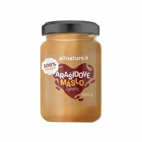 Allnature Arašídové máslo jemné 920g porovnat ceny