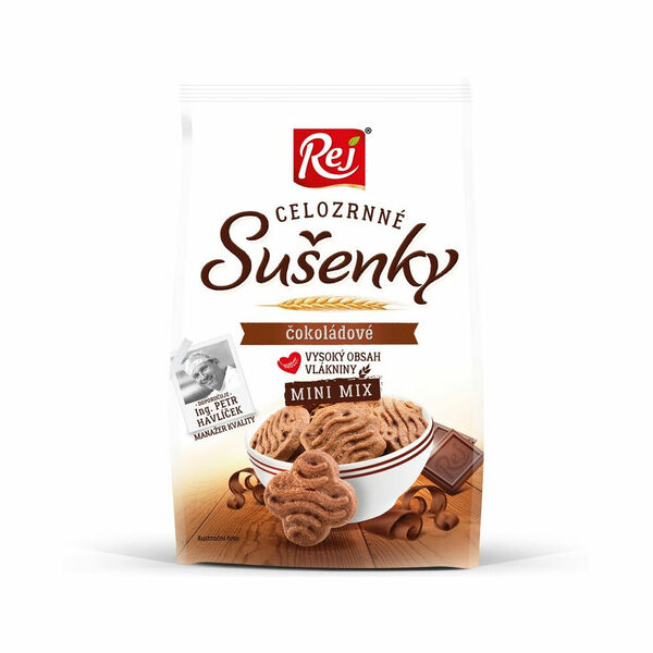 REJ Sušenky celozrnný mix čokoládové 190 g porovnat ceny
