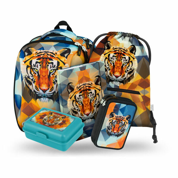 BAAGL Set 5 shelly tger aktovka, penál, sáček, desky a box porovnat ceny