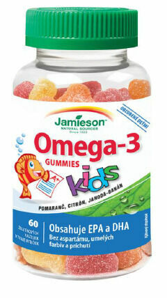 Jamieson Omega-3 Kids Gummies želatinové pro děti 60 pastilek porovnat ceny
