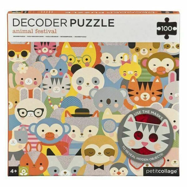 Petitcollage Puzzle zvířátka 100ks s 3D brýlemi porovnat ceny