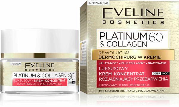 Eveline Cosmetics  Eveline Platinum & Collagen - Zesvětlující denní a noční krémový koncentrát 60+ 50ml porovnat ceny