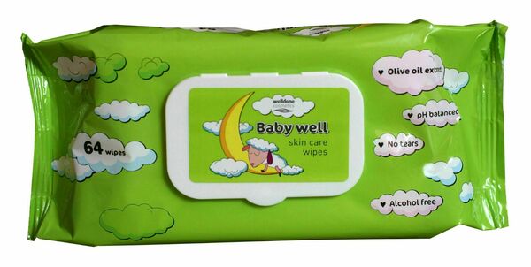 Well Done Baby well vlhčené ubrousky zelené Olive oil 72ks porovnat ceny