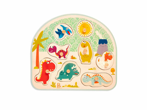 B-Toys Puzzle dřevěné s úchyty Dinosaurus porovnat ceny