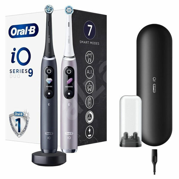 ORAL-B iO9 Series Duo Pack Black/Rose Extra Handle elektrický zubní kartáček porovnat ceny