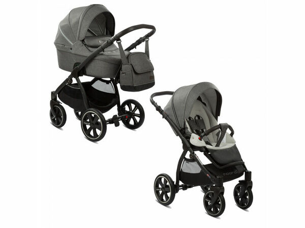 Noordi  Kočárek Fjordi II 2v1 Dark Grey + CabrioFix autosedačka Frequency Black porovnat ceny