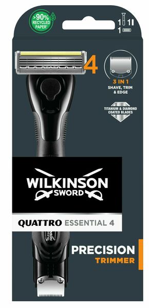 Wilkinson Sword Quattro Essential Precision Trimmer - holicí strojek + 1 náhradní hlavice porovnat ceny