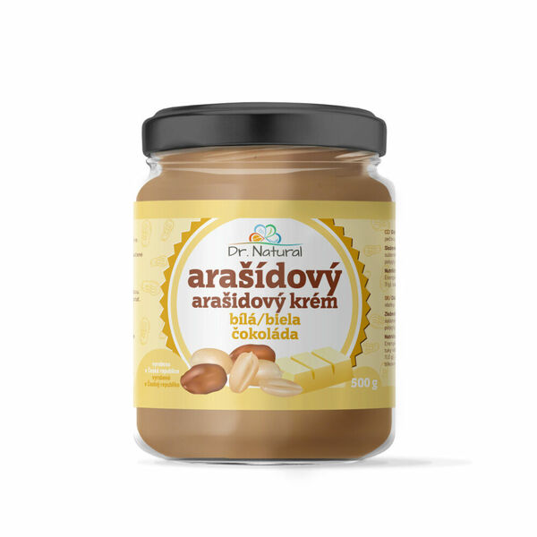 DR.NATURAL Arašídový krém s bílou čokoládou 500 g porovnat ceny