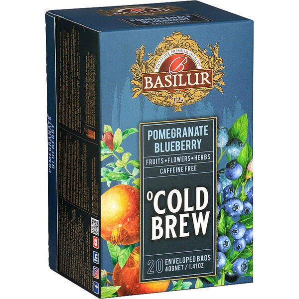 BASILUR Cold Brew Pomegranate Blueberry ovocný čaj 20 sáčků porovnat ceny
