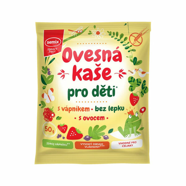 SEMIX Ovesná kaše pro děti s vápníkem a ovocem 65 g porovnat ceny