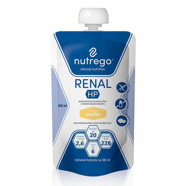 NUTREGO RENAL HP Výživa 12 x 200ml, Příchuť: Vanilka porovnat ceny