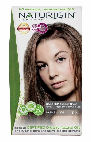 NATURIGIN Organic Based 100% Permanent Hair Colours Dark Blonde 5.3 barva na vlasy 115 ml porovnat ceny