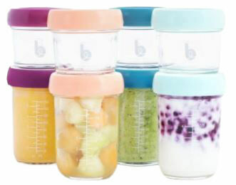 Babymoov Skleněné misky s víčky MULTISET 4x100ml + 4x220ml porovnat ceny