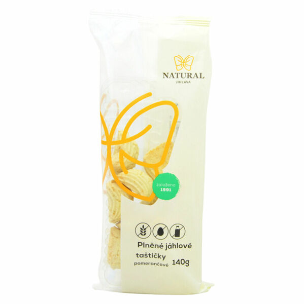 NATURAL JIHLAVA Jáhlové plněné taštičky pomerančové bez lepku natural 140 g porovnat ceny