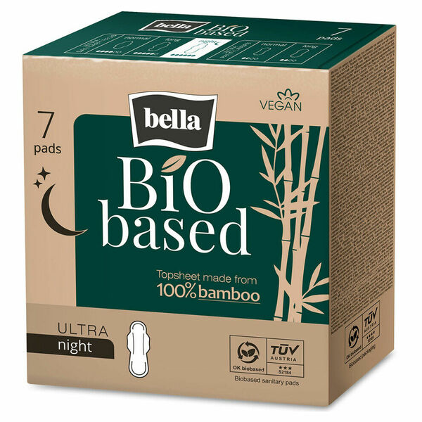 BELLA Bio Based Night Ultratenké hygienické vložky s křidélky noční 7 ks porovnat ceny