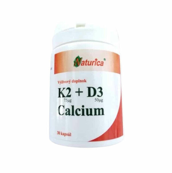 NATURICA Vitamín K2 + D3 Calcium 30 kapslí porovnat ceny