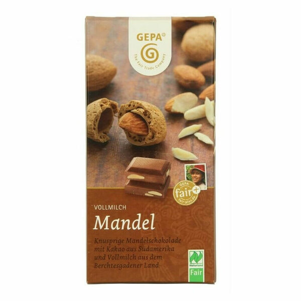 GAPE Mléčná čokoláda s celými mandlemi BIO 100 g porovnat ceny