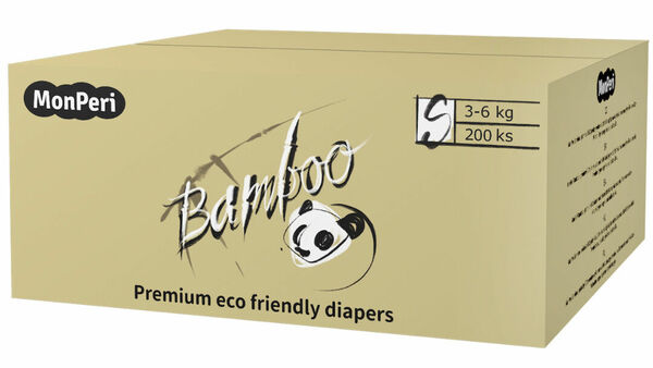 MonPeri Bamboo Mega pack S 3–6kg Jednorázové bambusové EKO pleny 200ks porovnat ceny