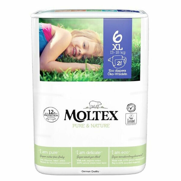 MOLTEX Pure & Nature plenky XL 13-18 kg 21 kusů porovnat ceny