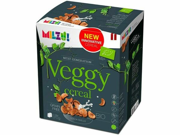 Milzu! BIO Bezobilné Veggy Cereálie - Kakaové mušličky 370g porovnat ceny