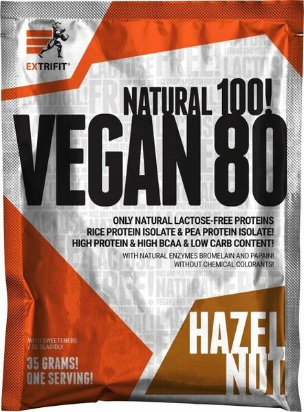 Extrifit Vegan 80 35g lískový oříšek porovnat ceny