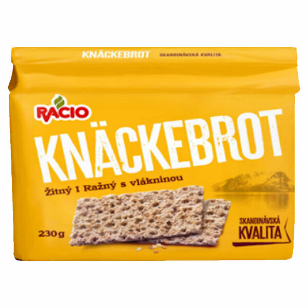 RACIO knäckebrot žitný s vlákninou 230 g porovnat ceny