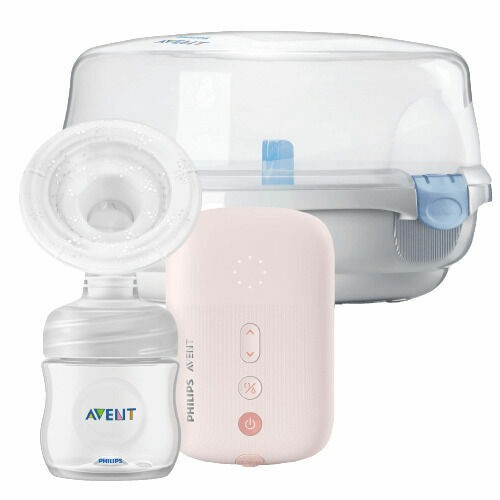 Philips Avent Odsávačka mateřského mléka elektronická SCF395 + Sterilizator do MW trouby porovnat ceny