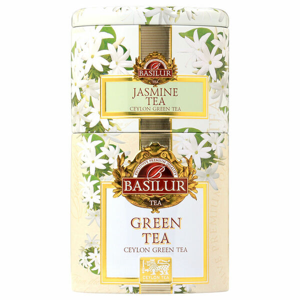BASILUR 2v1 Jasmine & Green zelený sypaný čaj 100 g porovnat ceny