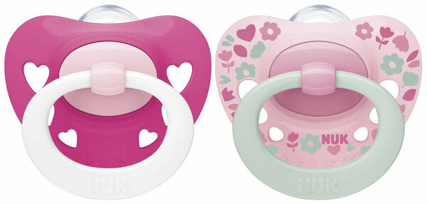 NUK Dudlík Signature 0-6m. 2 ks BOX, holka porovnat ceny