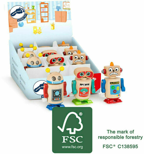 Small foot by Legler  Small Foot Displej dřevěný natahovací robot 12ks porovnat ceny