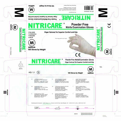 NITRICARE white Rukavice vyš.bez pudru vel.M 100ks porovnat ceny