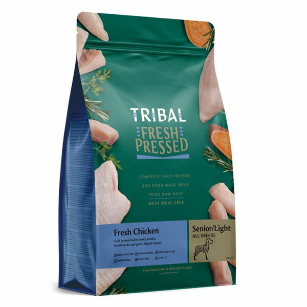 TRIBAL Fresh Pressed Chicken Senior/Light granule pro psí seniory 1 ks, Hmotnost balení: 12 kg porovnat ceny