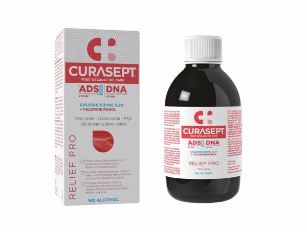 CURASEPT ADS DNA RELIEF PRO ústní voda 200 ml porovnat ceny
