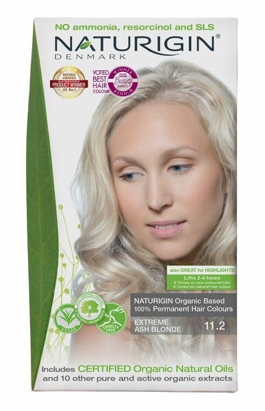 NATURIGIN Organic Based 100% Permanent Hair Colours Extreme Ash Blond.11.2 barva na vlasy 115 ml porovnat ceny